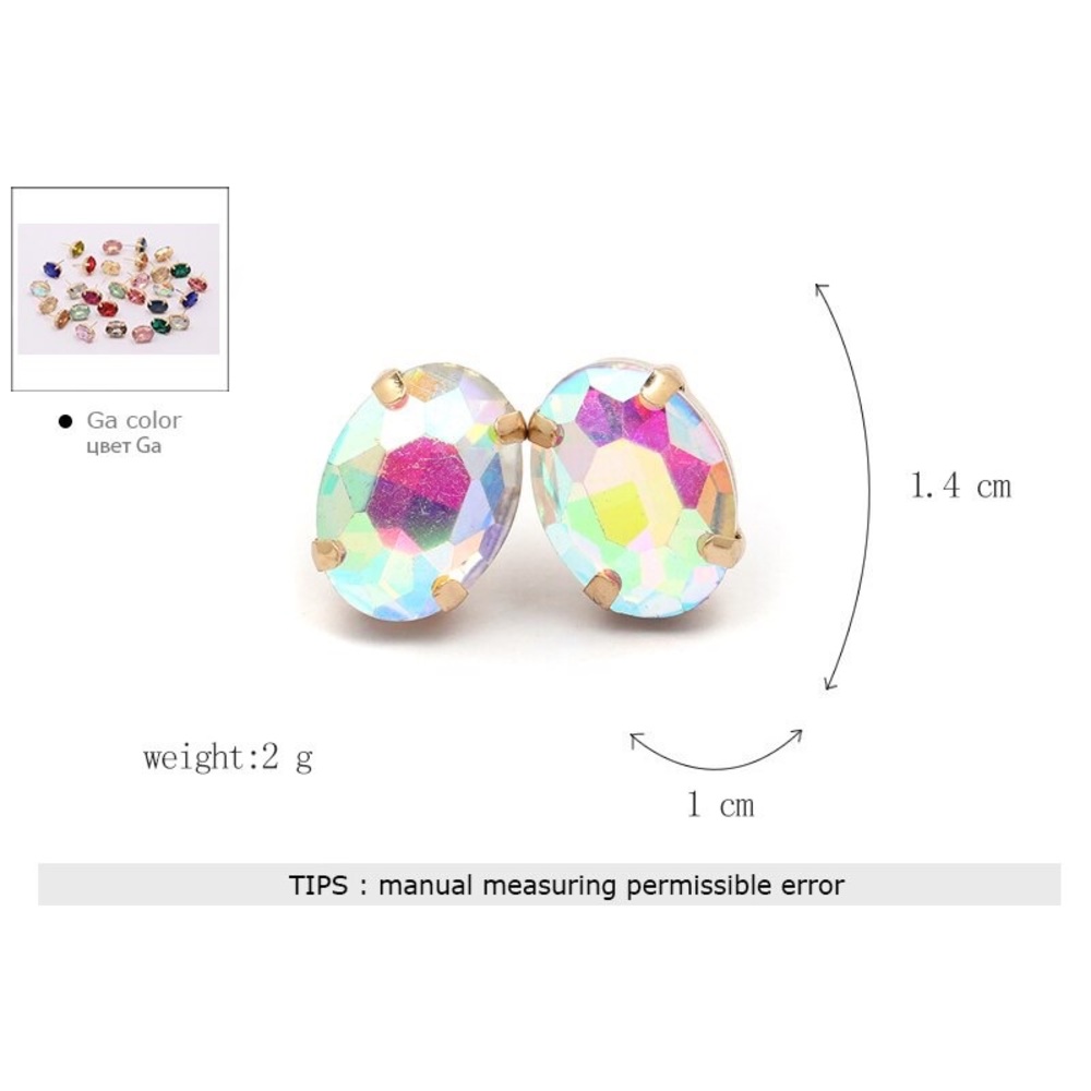 Gorgeous ✨ Pink Oval Stud Boutique Earrings - Picture 2 of 2